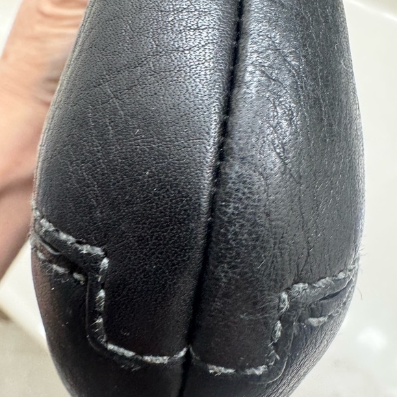 Coach Black Leather Shoulder Bag with Gold Accents - Picture 13 of 15